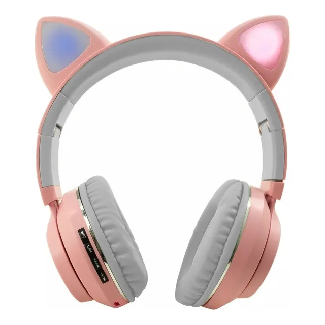 Auriculares Inalámbricos Gatito Gato Gaming Led Knup