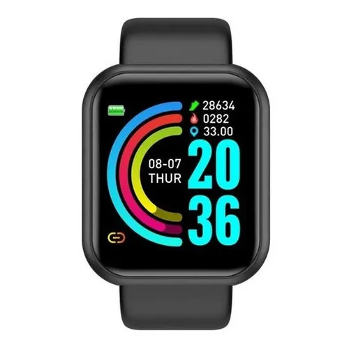 Smartwatch Smart Bracelet D20 1 1.3 Pre Cor Da Caixa Preto