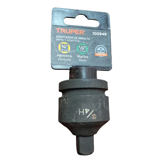 Truper Adaptador De Impacto 3/4hembra A 1/2 Macho