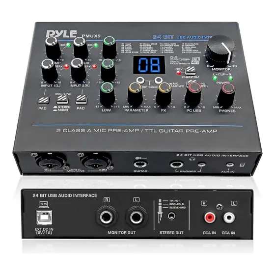 Interfaz De Audio Pyle Pmux9 Usb 2.0 Para Pc
