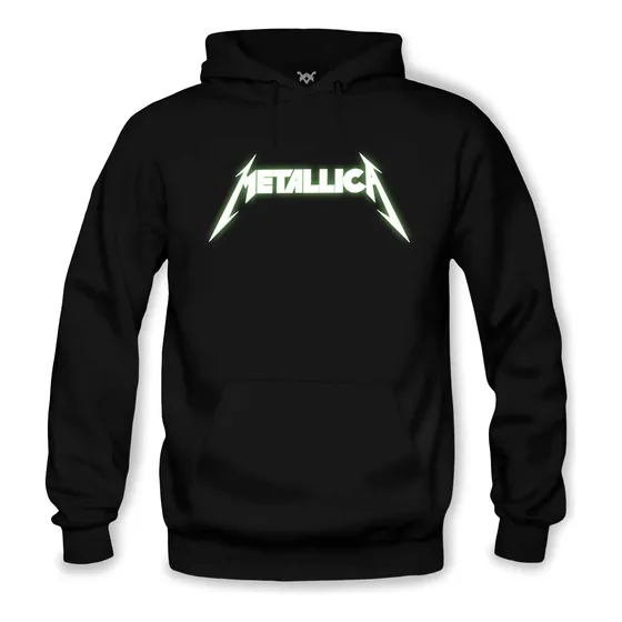 Sudadera Hoodie Negra Metallica Brilla En La Obscuridad