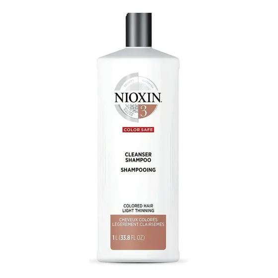 Nioxin 3 Cleanser Shampoo Anticaida 1000ml Cabello Teñido
