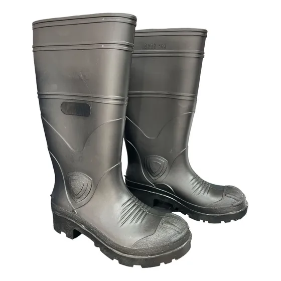 Botas De Goma Pvc Planta Cero Con Punta Acero Blanca Y Negra