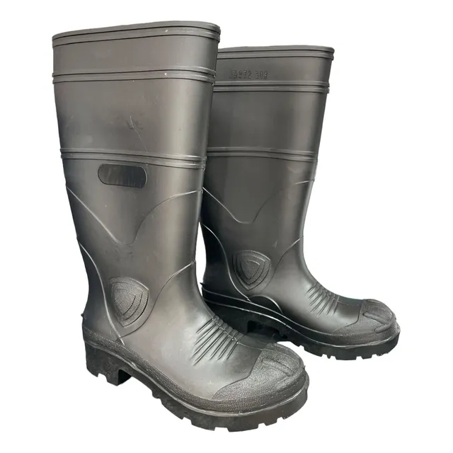 Botas De Goma Pvc Planta Cero Con Punta Acero Blanca Y Negra