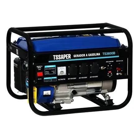 Gerador de Energia a Gasolina 3,5 kva Monofásico com tecnologia AVR 110/220V bivolt Tssaper TS3600B