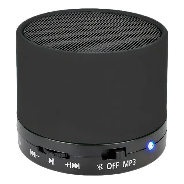 Parlante Bluetooth Gems Lector De Tarjetas Luz Led Negro