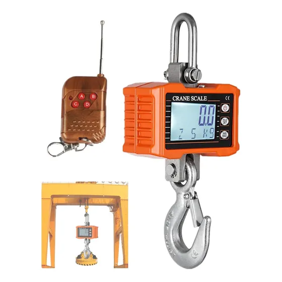 Báscula 1000kg Colgante Comercial Digital Recargable Preciso Color Naranja
