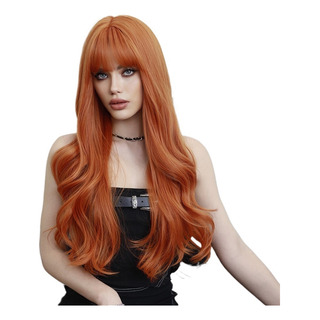 X Cabelo Comprido E Ondulado Feminino Com Franja X Cabelo Comprido E Ondulado Feminino Com Franja