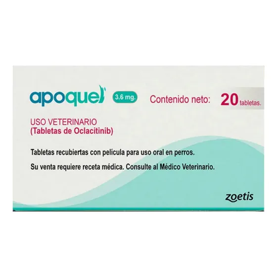 Medicamento Apoquel Zoetis 3.6 Mg X 20 Comprimidos