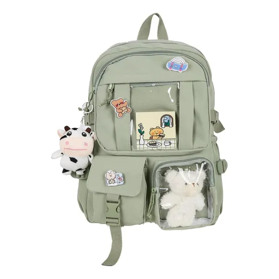 Youcoscos Mochila Kawaii Con Oso De Peluche Kawaii Pin Lindo