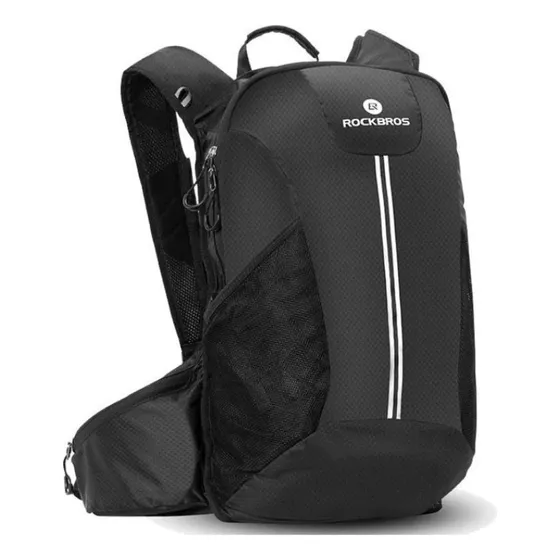 Mochila Deportiva Impermeable Rockbros Color Negro Diseño De La Tela Lisa