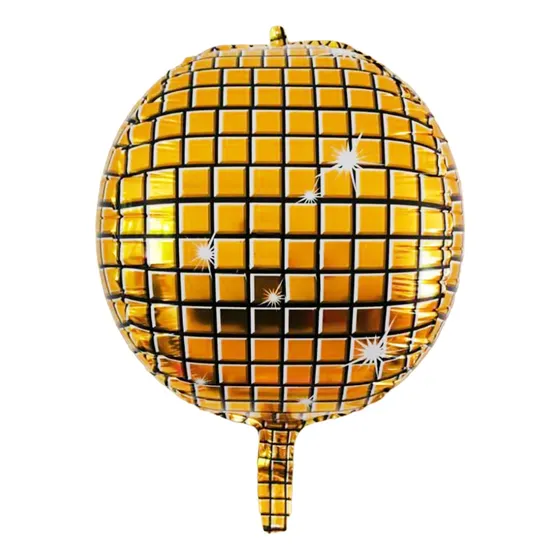 5 Pzas Globos Tipo Disco Ball Metálico Fiesta Disco Night