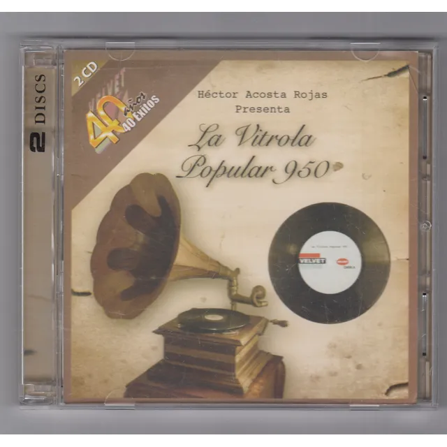 La Vitrola Popular 950 40 Años 2 Cd´s Original Usado Qqe. Mz