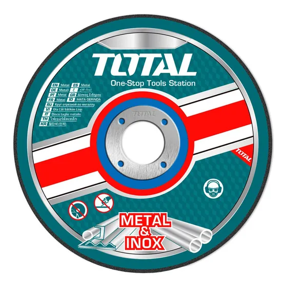Set 100 Discos Corte Metal Total, Para Amoladora 4.1/2'' 1mm Color Turquesa