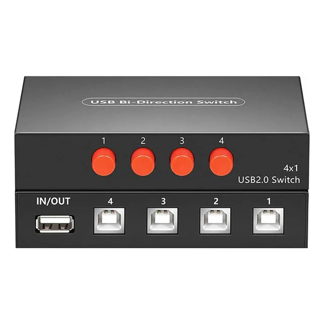 Hub Divisor Switch Compartir Conmutador Impresora 4 Puertos