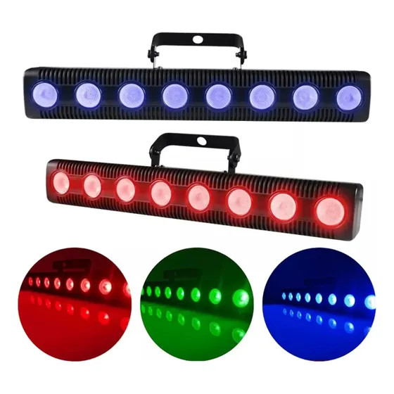 Ribalta Rgbw Beam Barra Com 8 Leds 12v Refletor Auto Dmx Modo Ativado Por Voz Adequado Para Festas Com Djs