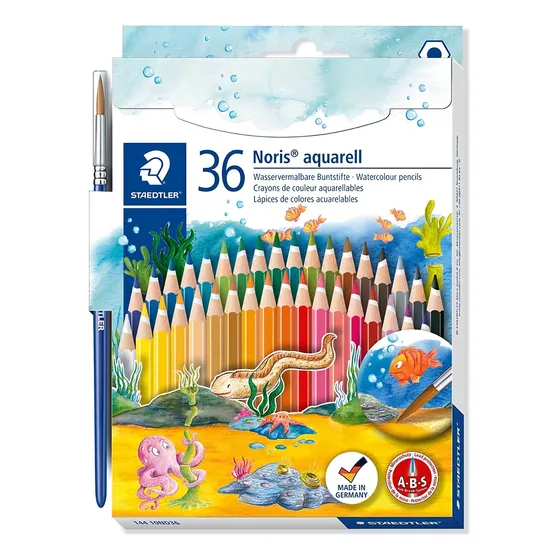 Lápis Cor Staedtler Noris Club Aquarela Pincel 36 Cores