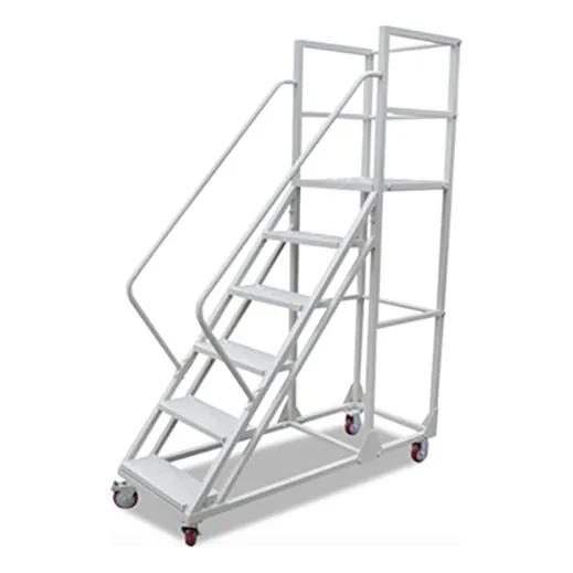 Escalera Metálica Móvil Prontometal 5 Escalones Con Ruedas