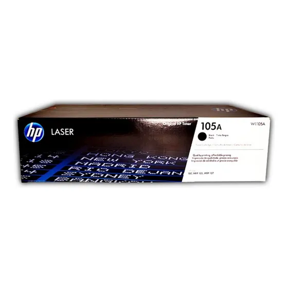 Tóner Láser Original Hp 105 Para 107, 135 Y 137 Negro W1105a