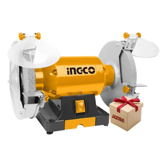 Ff Amoladora De Banco Ingco 8'' 350w 1/2hp Bg83502 + Regalo