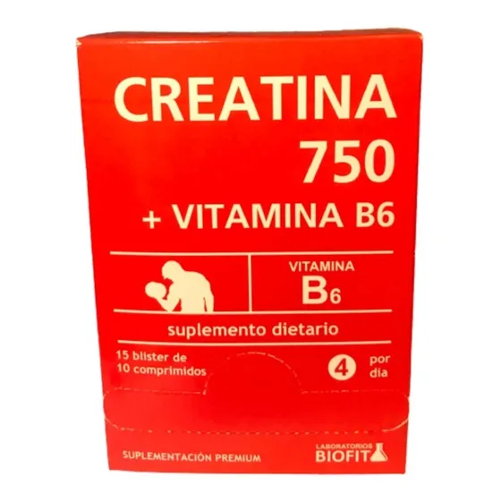 Creatina 750 + Vitamina B 6 (150 Compr) Laborat. Biofit - Dw Sabor Sin Sabor