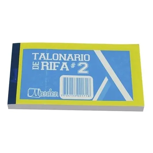 Talonario Rifa Bond Marden #2  X6 Unidades