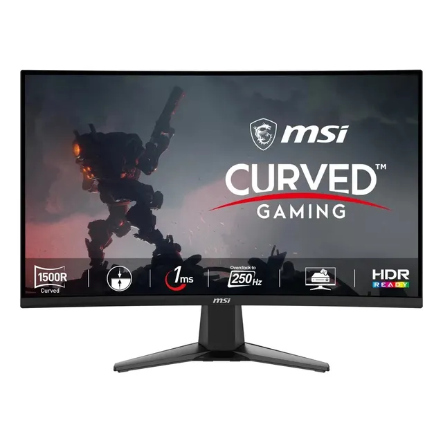 Monitor Msi Mag 27c6x 27  250hz 1ms Fhd Curvo Gamer- Boleta