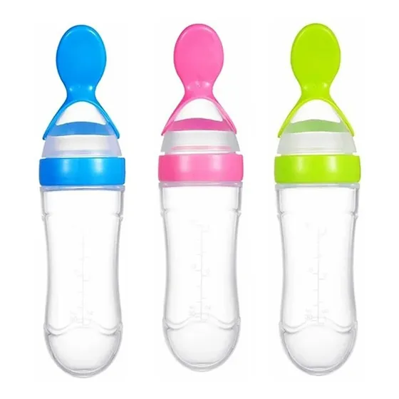 Cuchara Tetero Bebés Contenedor Disponible