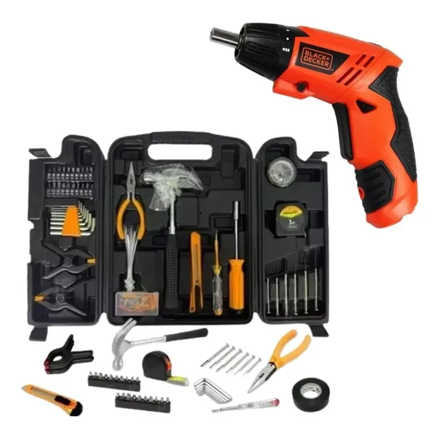 Kit Ferramenta Jogo 129 Pçs Parafusadeira 4.8v Bivolt Maleta
