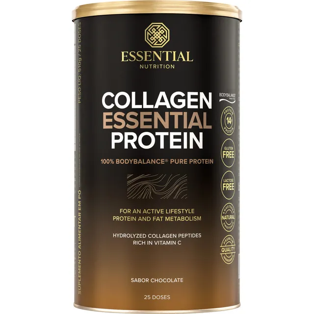 Suplemento en pó Essential Nutrition Colágeno sabor chocolate x 417.5g