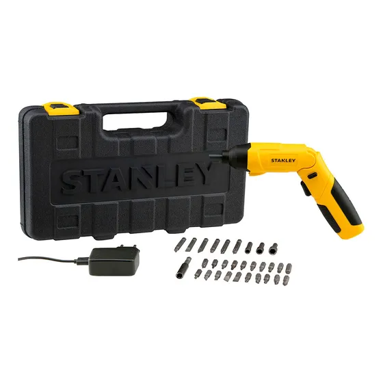 Atornillador Inalámbrico 4v + 30 Accesorio Stanley Scs4k-b2c Color Amarillo