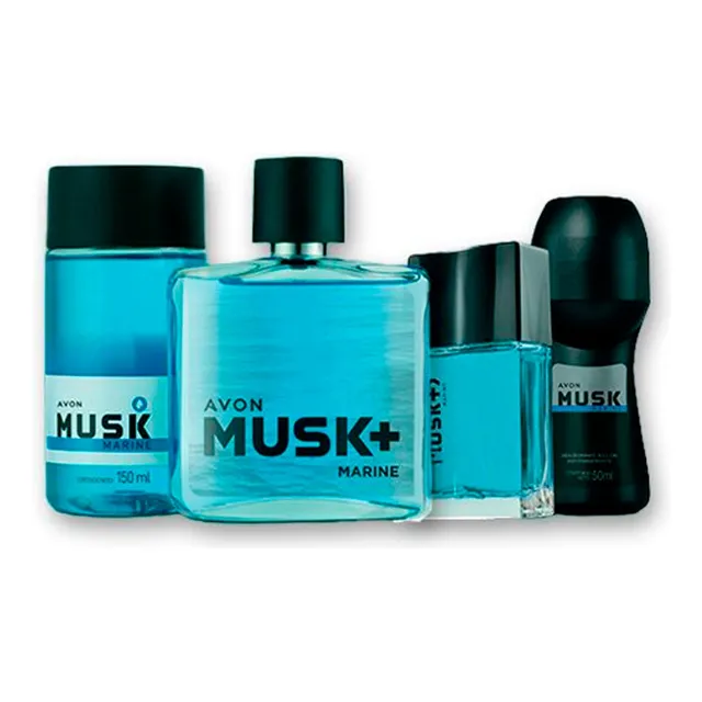 Musk Marine Edp De Hombre Con Refresh Mini Y Deo Roll On