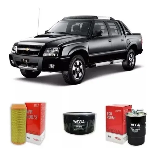 Kit Filtros Chevrolet S10 2.8 Mwm Electronica Wega