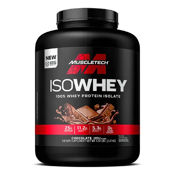 Proteina Iso Whey Muscletech 100% Whey Protein Isolate Sabor Chocolate 5 Lbs