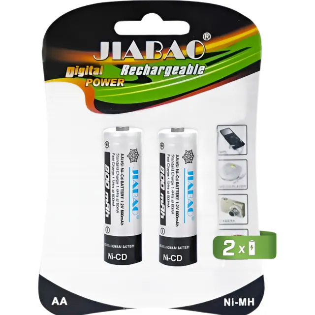Pila Aa Jiabao Recargables Cilíndrica - 1 Unidad