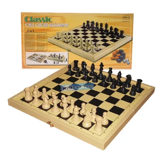 Ajedrez Acrilico 40x40 Cm + Damas + Backgammon