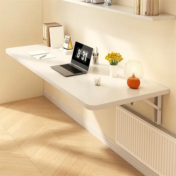 Estante Mesa Escritorio Plegable De Pared En Madera