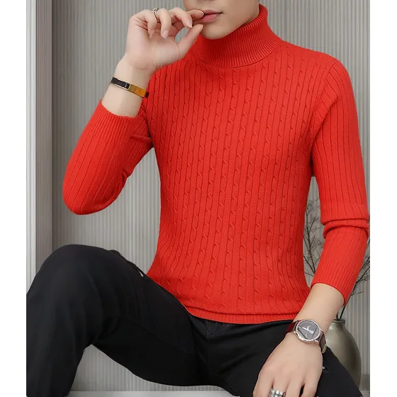 Sudadera Casual Cálida Cuello Alto Para Hombre Al Aire Libre