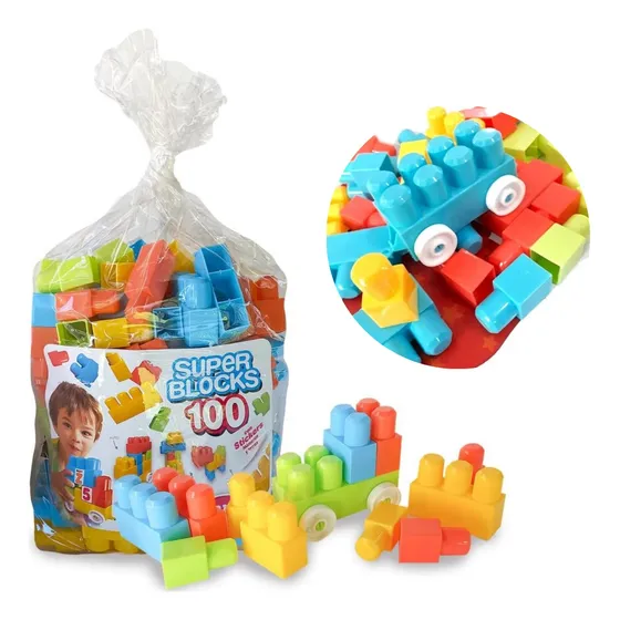 Bloques Grandes Juego Encastre Didáctico 100 Piezas Duravit