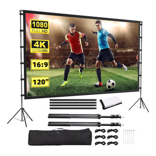 Pantalla De Proyector De 120 Pulgadas Con Soporte Para Exter Pantalla De Proyector De 120 Pulgadas Con Soporte Para Exter
