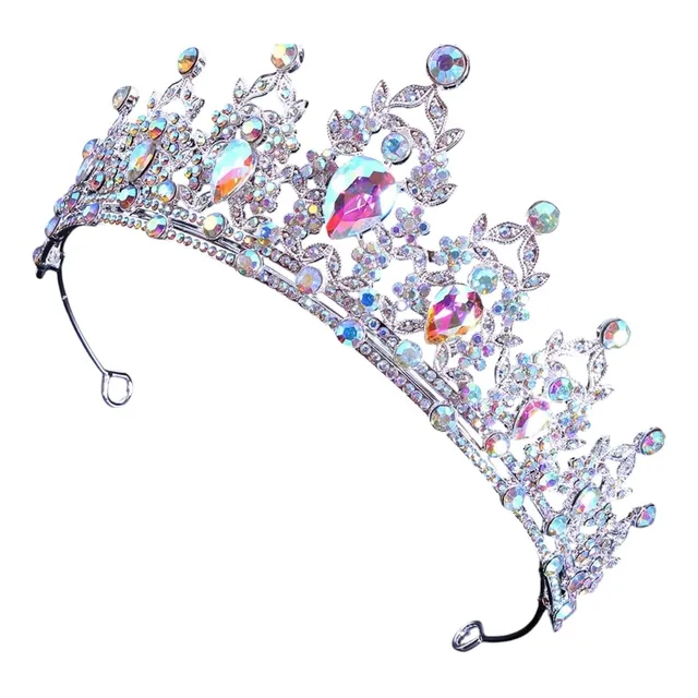 Coronas Metálica Piedreria Reina Fiesta 15 Años Plata Dorada