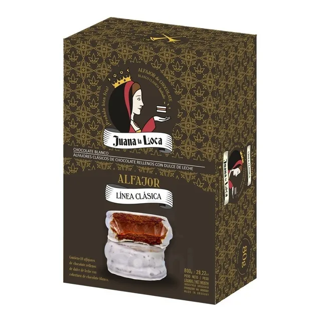 Alfajor Juana La Loca Chocolate Blanco Caja 10 Unidades 80gr