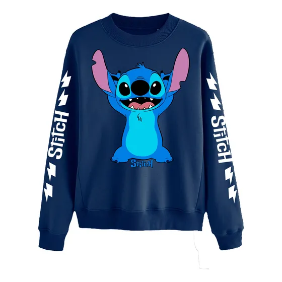Buzo Stitch En Negro Y Azul Oscuro