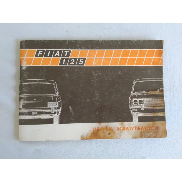  Manual Original Guantera Fiat 125 1980 Instrucciones Dueño