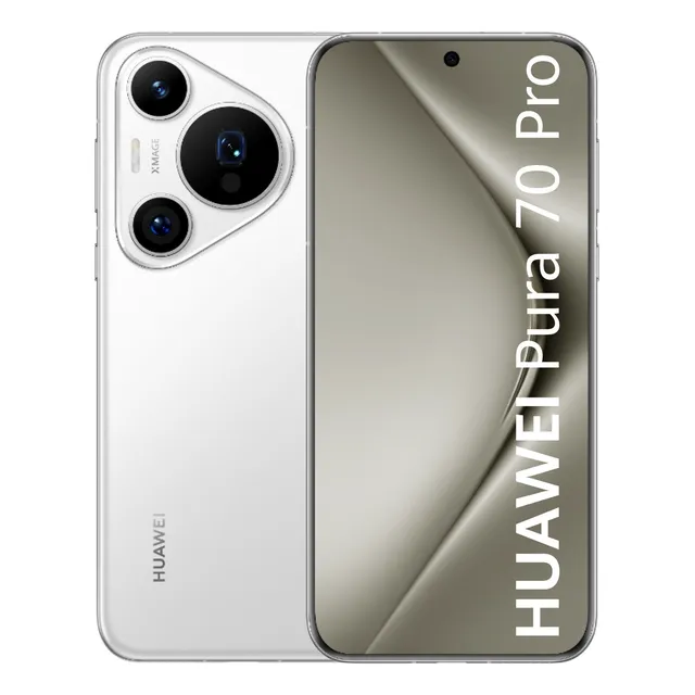 Smartphone HUAWEI Pura 70 Pro, Celulares 12+512GB, Instantánea ultrarrápida, Supermacro Ultriluminación, Cristal Kunlun Glass, Supercharge de 100 W, Batería de 5050mAh, Blanco