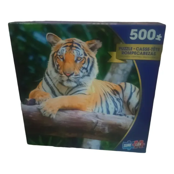 Rompecabezas Puzzle 500 Piezas Tigre Marca Sure Lox