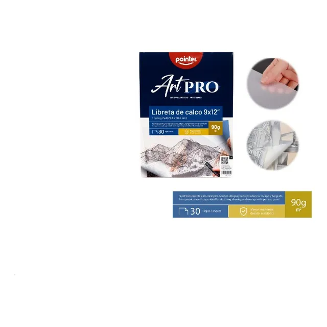 Block Papel Cebolla Calco 30 Hojas 9x12 90grs Al Detal