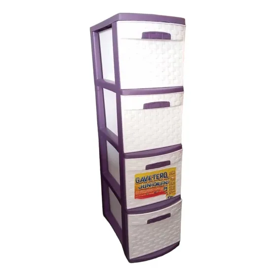Gavetero Junior 4 Gavetas Diseño Rattan