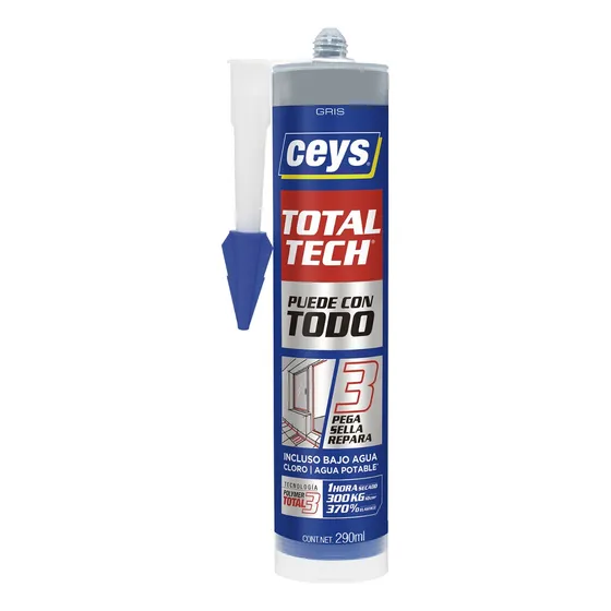 Adhesivo Sellador Totaltech Gris 290 Ml Puede Con Todo Ceys
