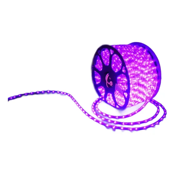 Manguera Led 3 Vias Luces Navideñas X 10mt Morada